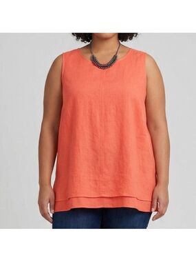 😍SHOW SPECIAL - CRISTINA B Orange sleeveless tank XL